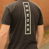 "RENDER" - Large Vertical Back Print T-Shirt