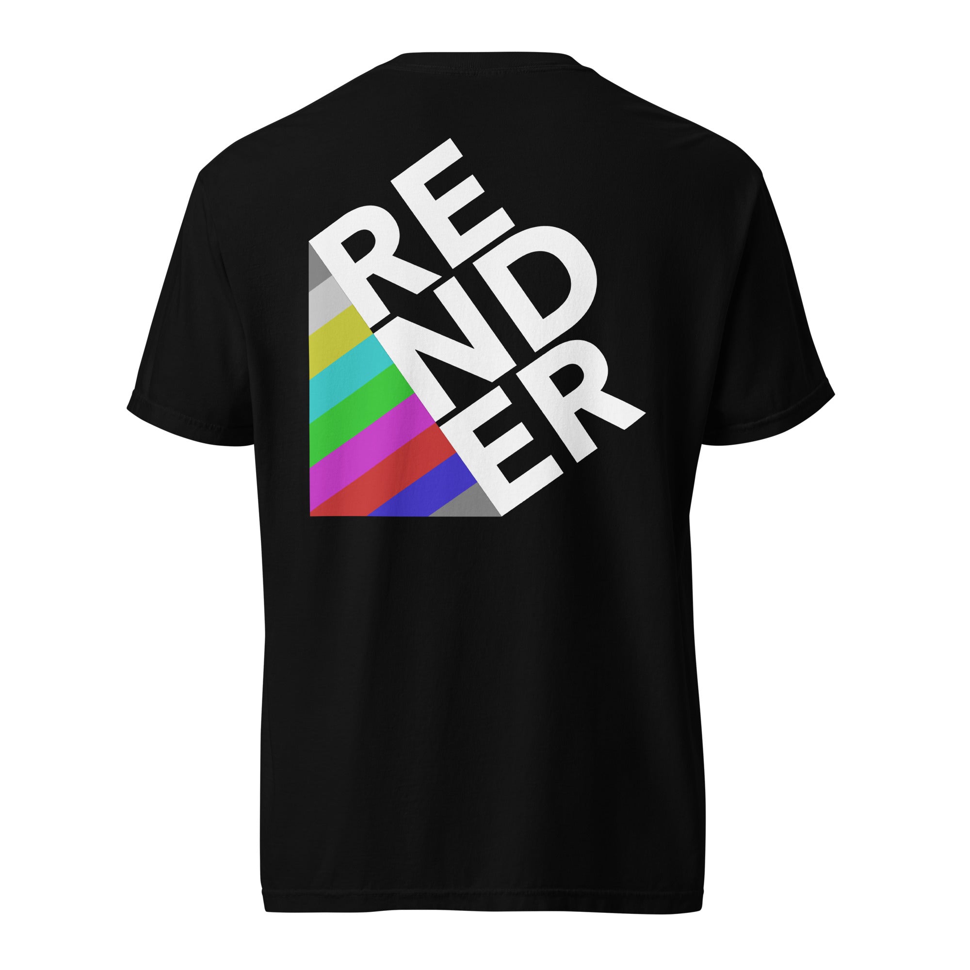 unisex cotton t shirt for film and video professionals, with 'Render' printed on it