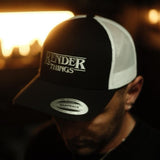 Cinematic view of render things trucker cap