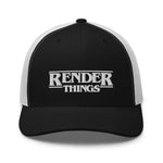 Render things Black & White trucker hat